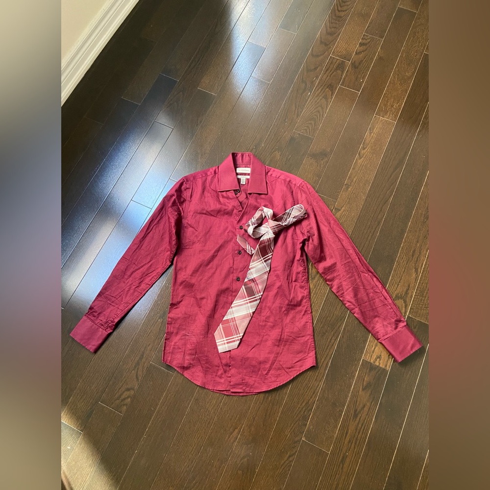 Le Chateau Men Dress Shirt and Tie